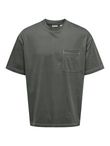 ONLY & SONS ONSLARRY Camiseta -Castor Gray - 22035186