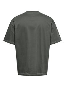 ONLY & SONS ONSLARRY Camiseta -Castor Gray - 22035186