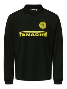 ONLY & SONS Avar lõige V-kaelus T-särk -Black - 22035199