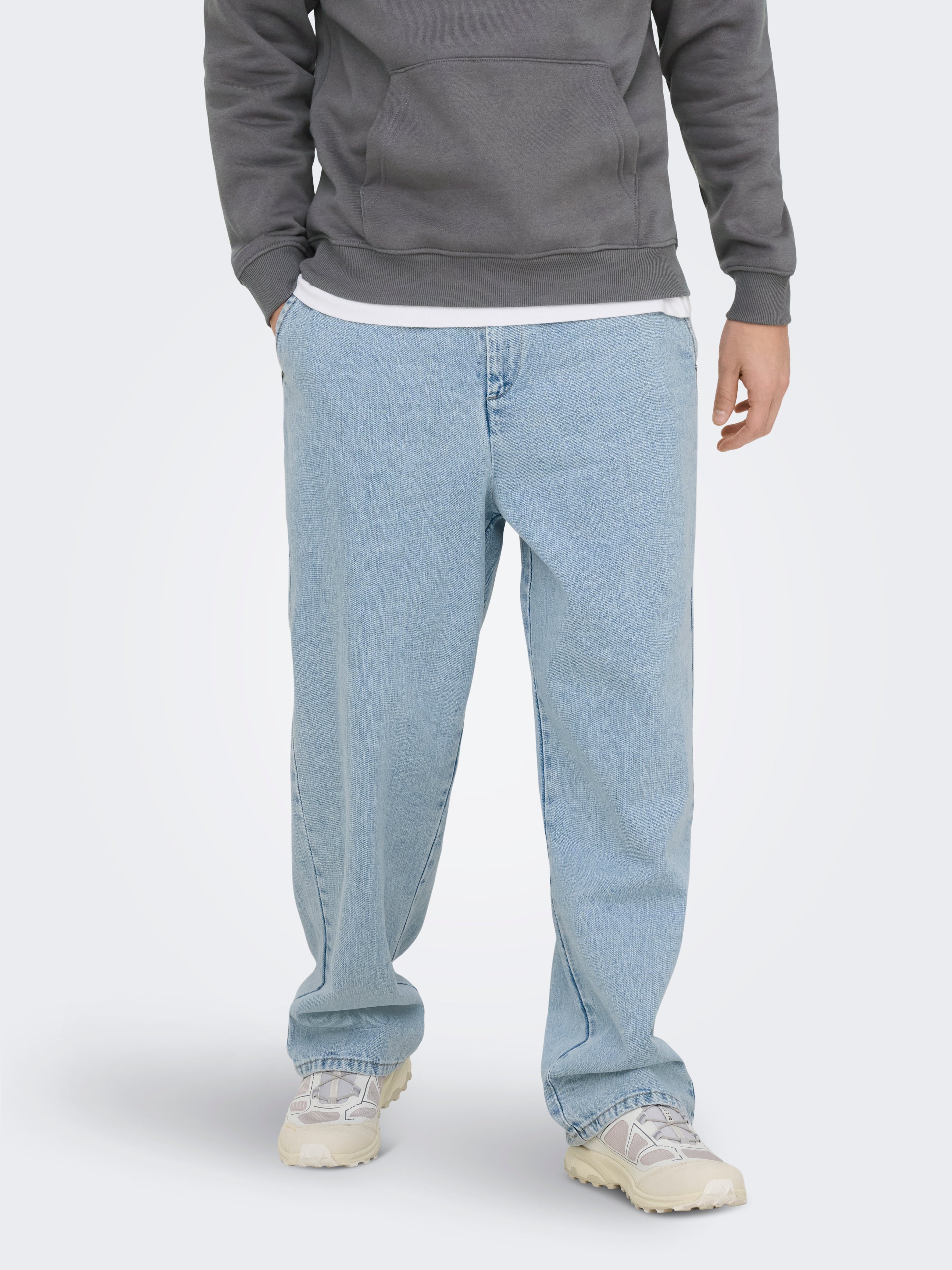 Onsdani Mid Rise Weite Passform - Kurz Geschnitten Jeans