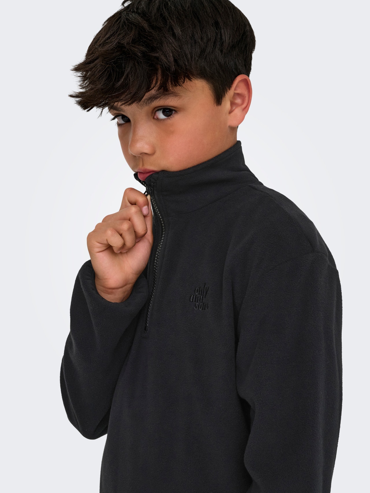 ONLY & SONS Standardno pristajanje Visoki vrat JUNIOR Majicu -Black - 22036013