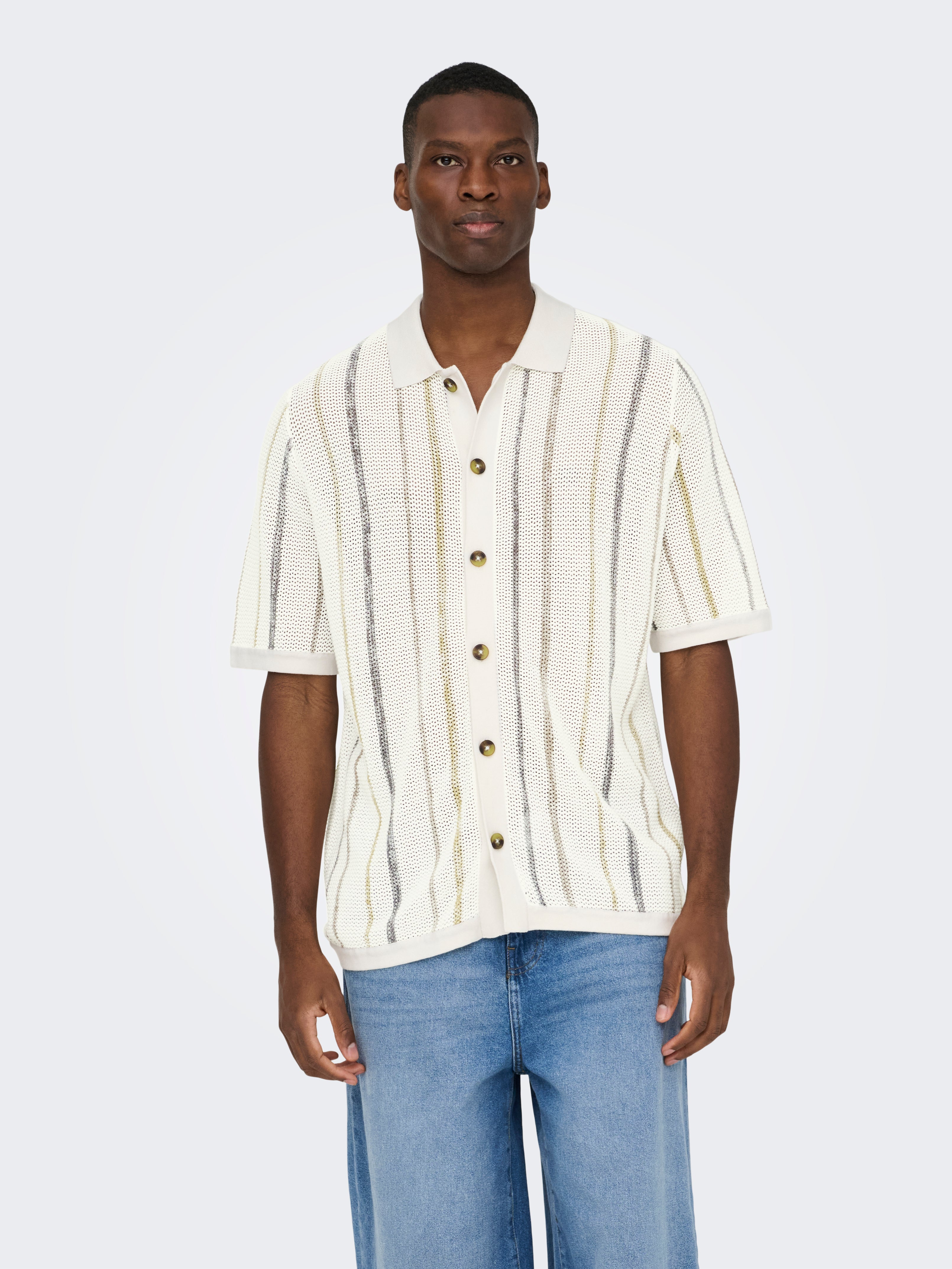 Onstobby Gestricktes Poloshirt