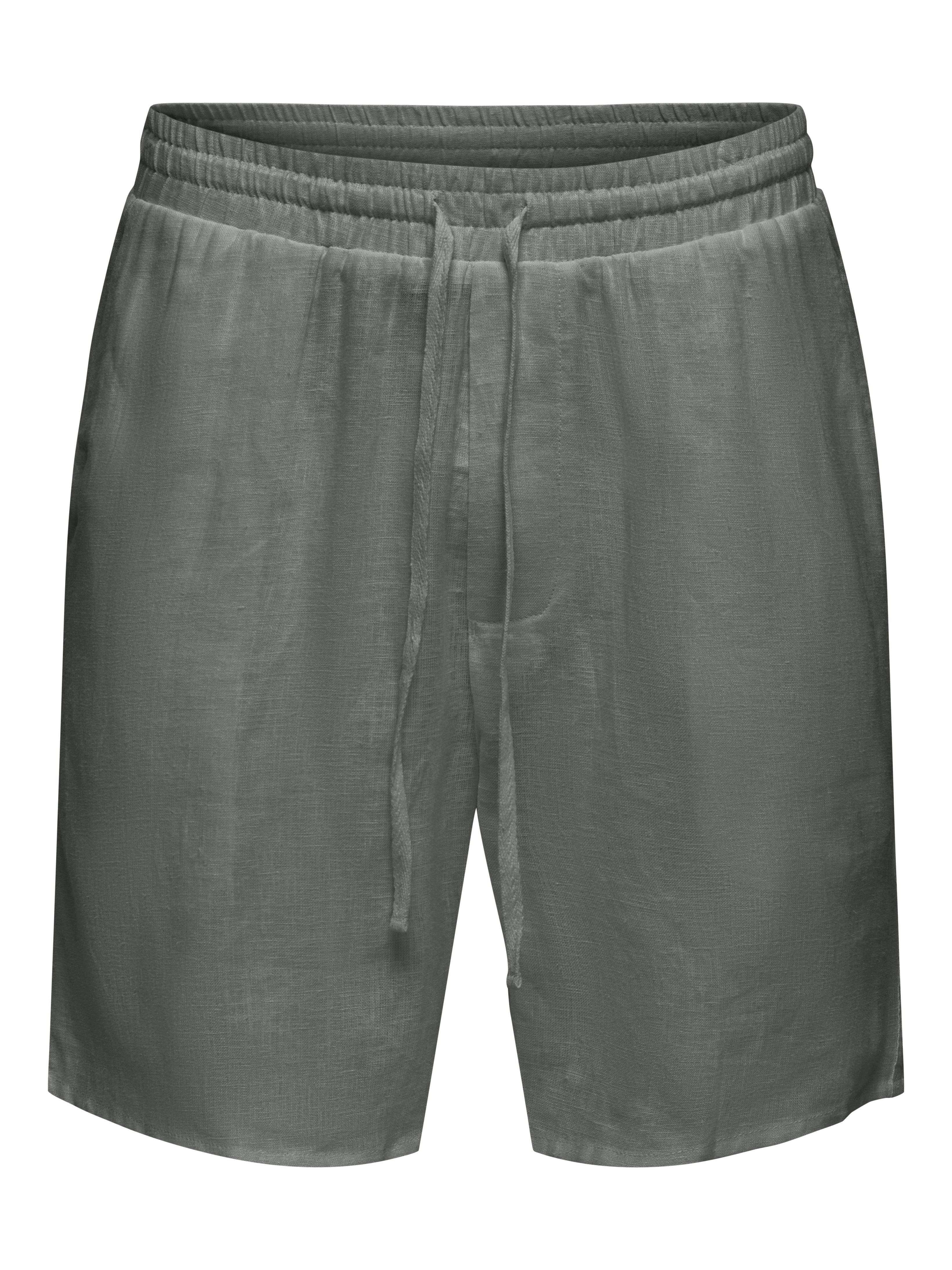Onslaurence Normal Geschnitten Leinen Shorts