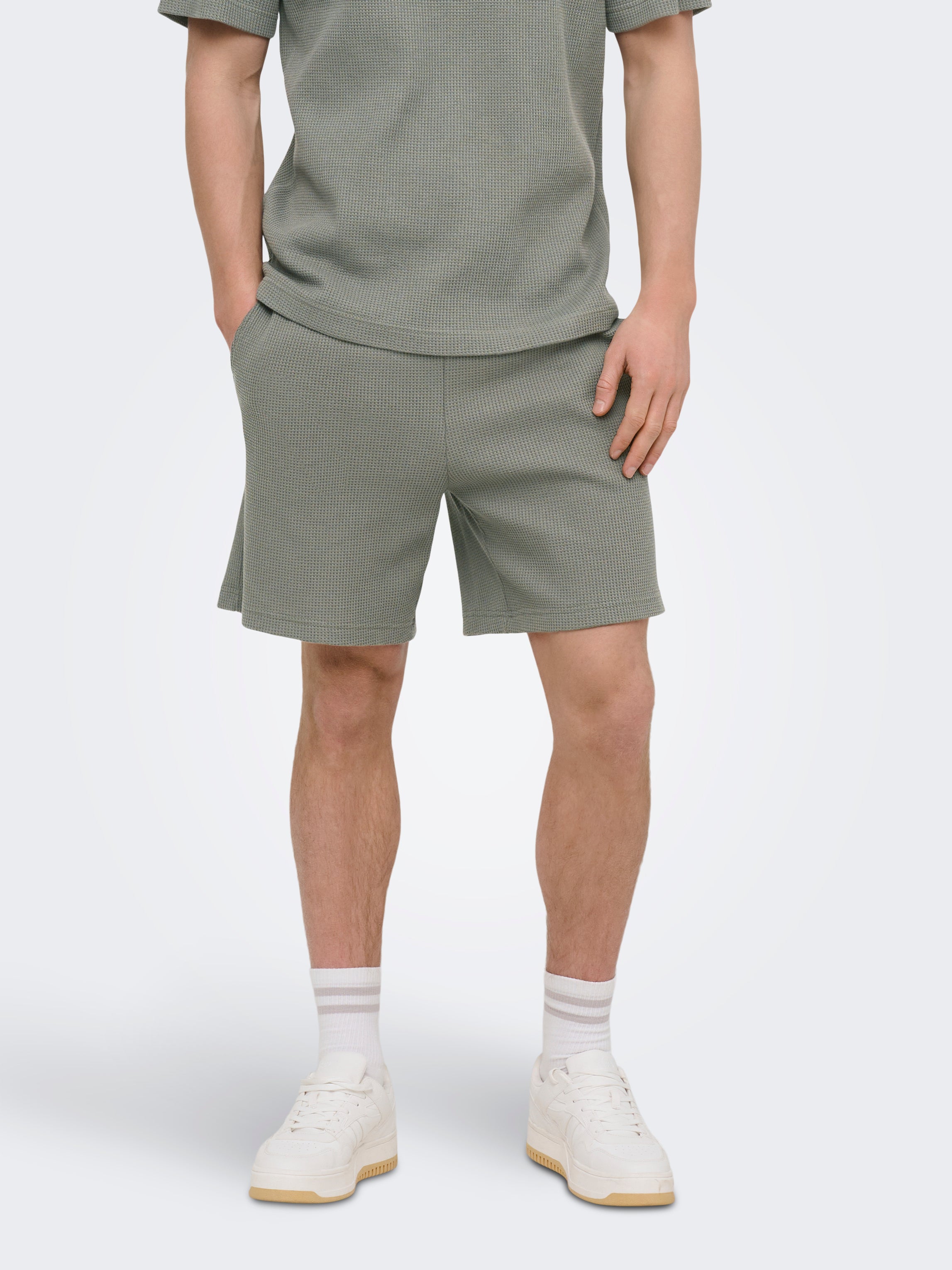 Onstobie Hohe Taille Locker Geschnitten Shorts