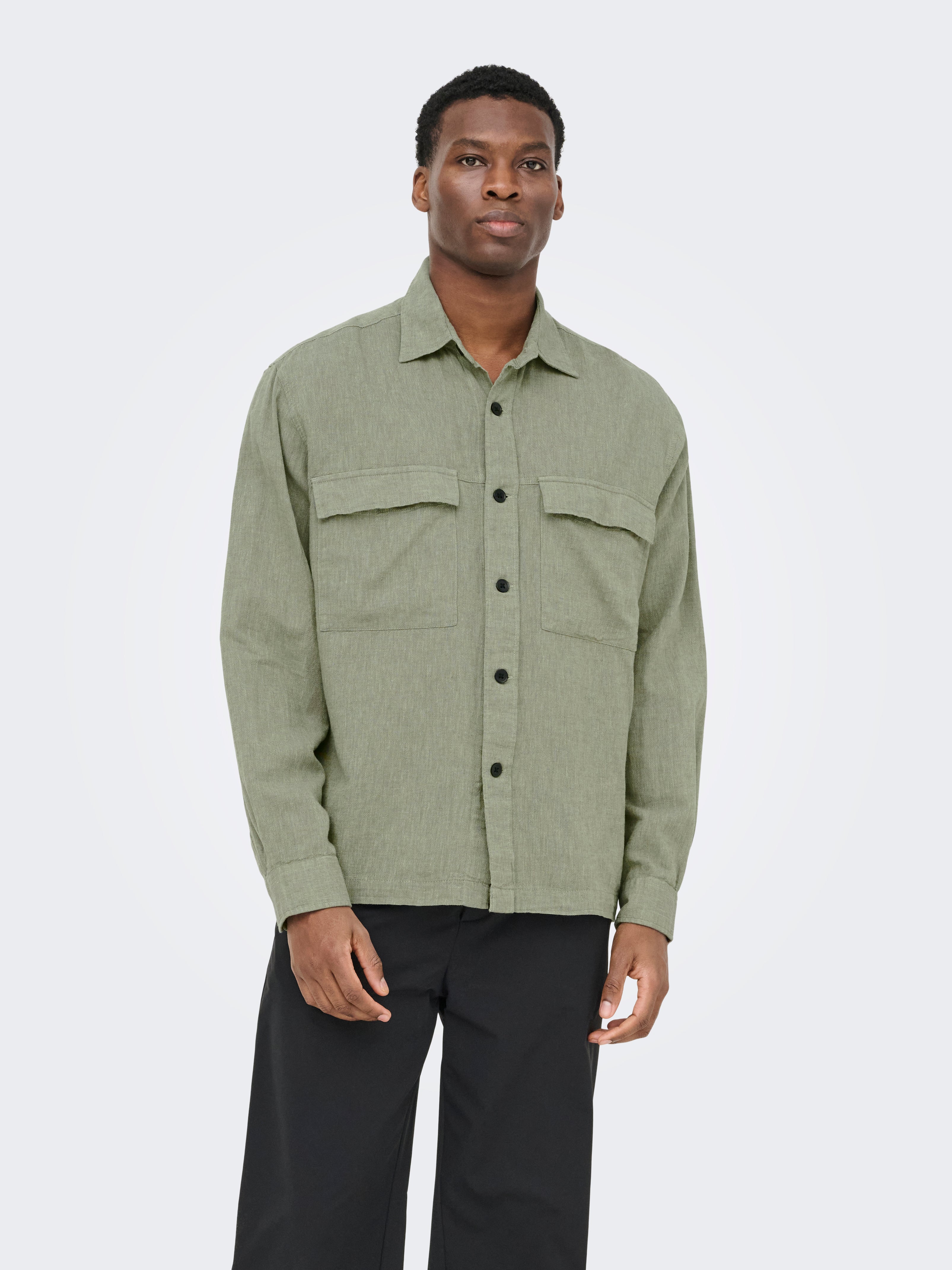 Onscaiden Leinen Overshirt