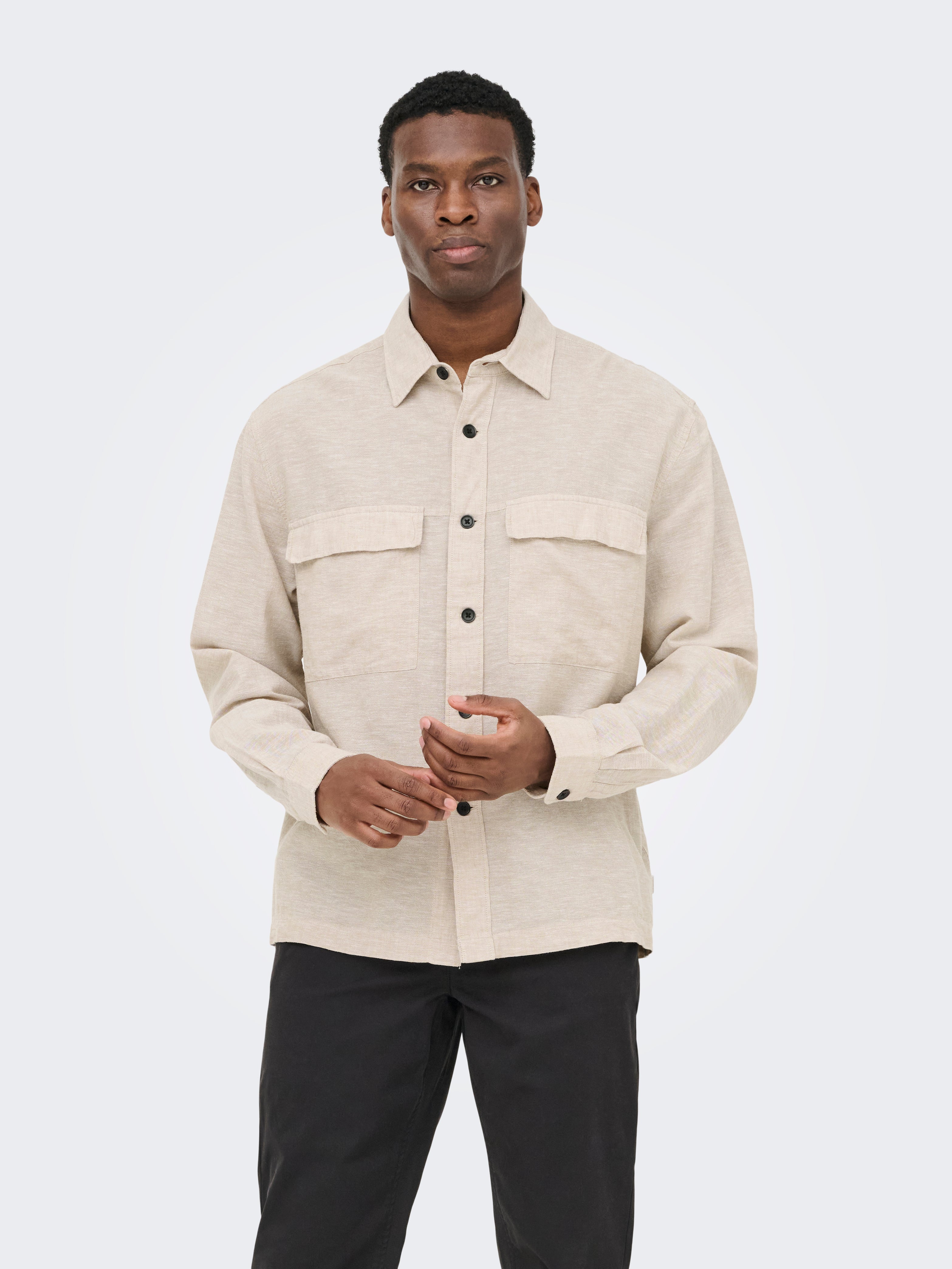 Onscaiden Leinen Overshirt