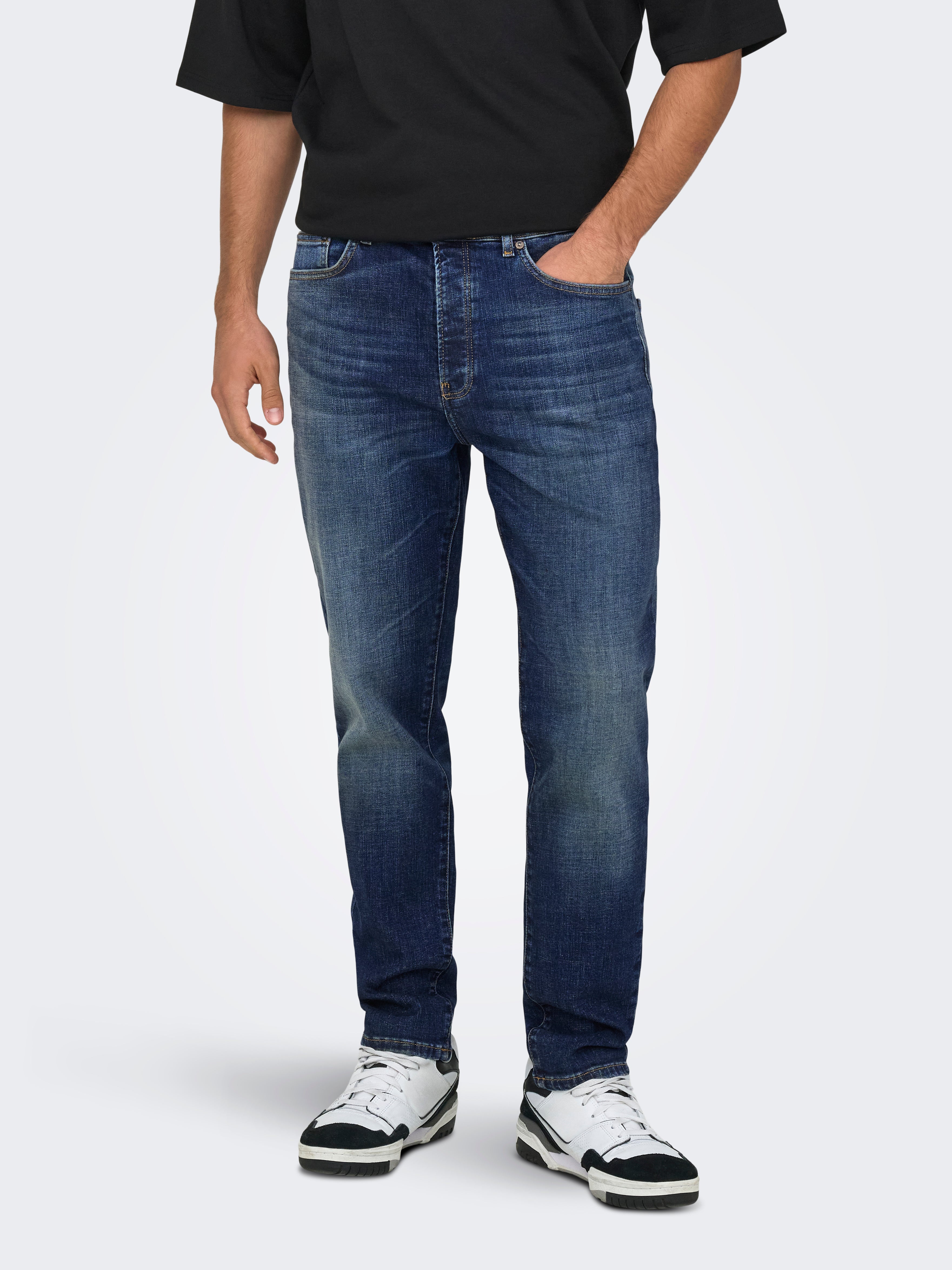 Onsyoke Mid Rise Verjüngt Jeans