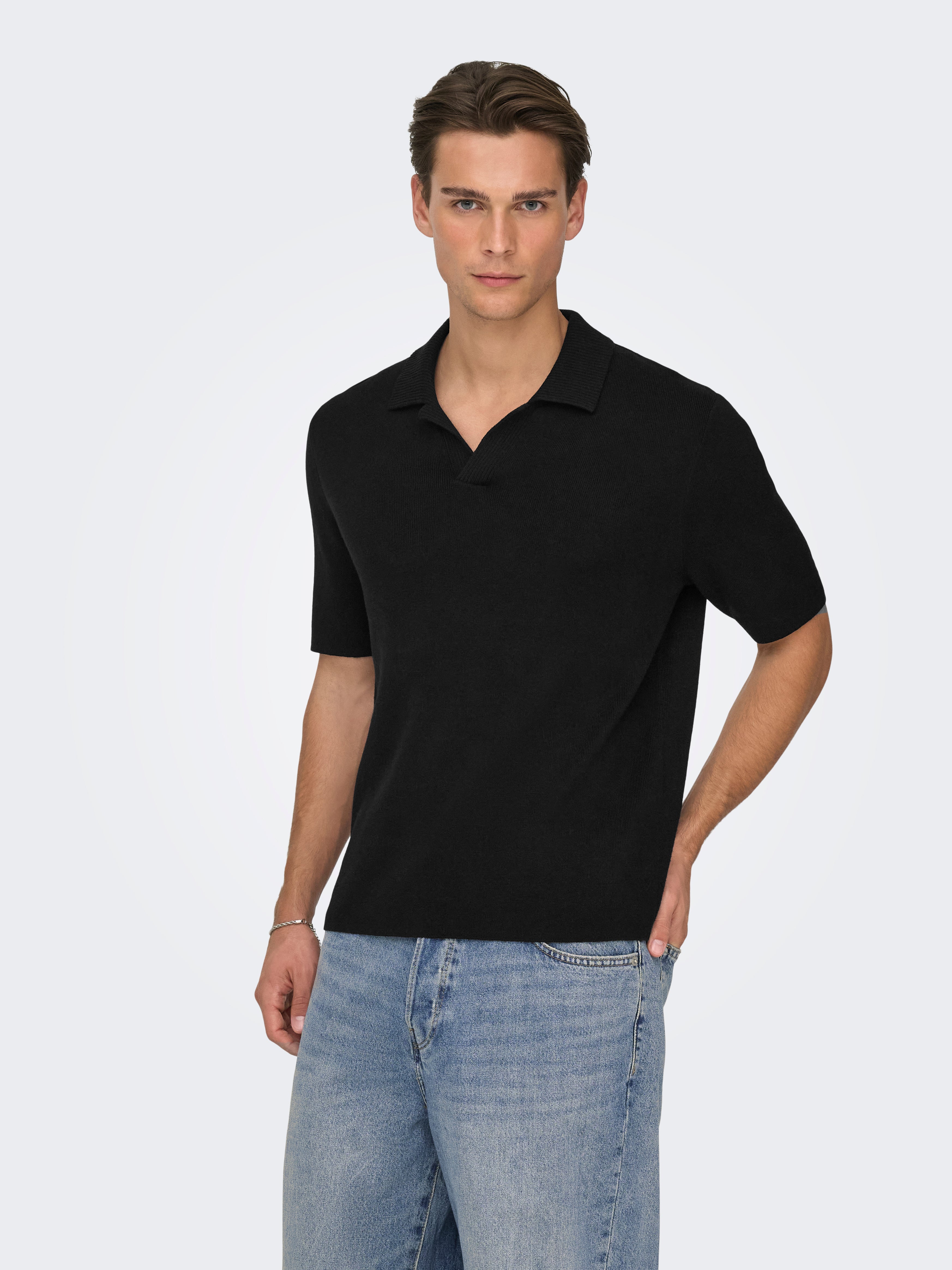 Onstravis Gestricktes Poloshirt