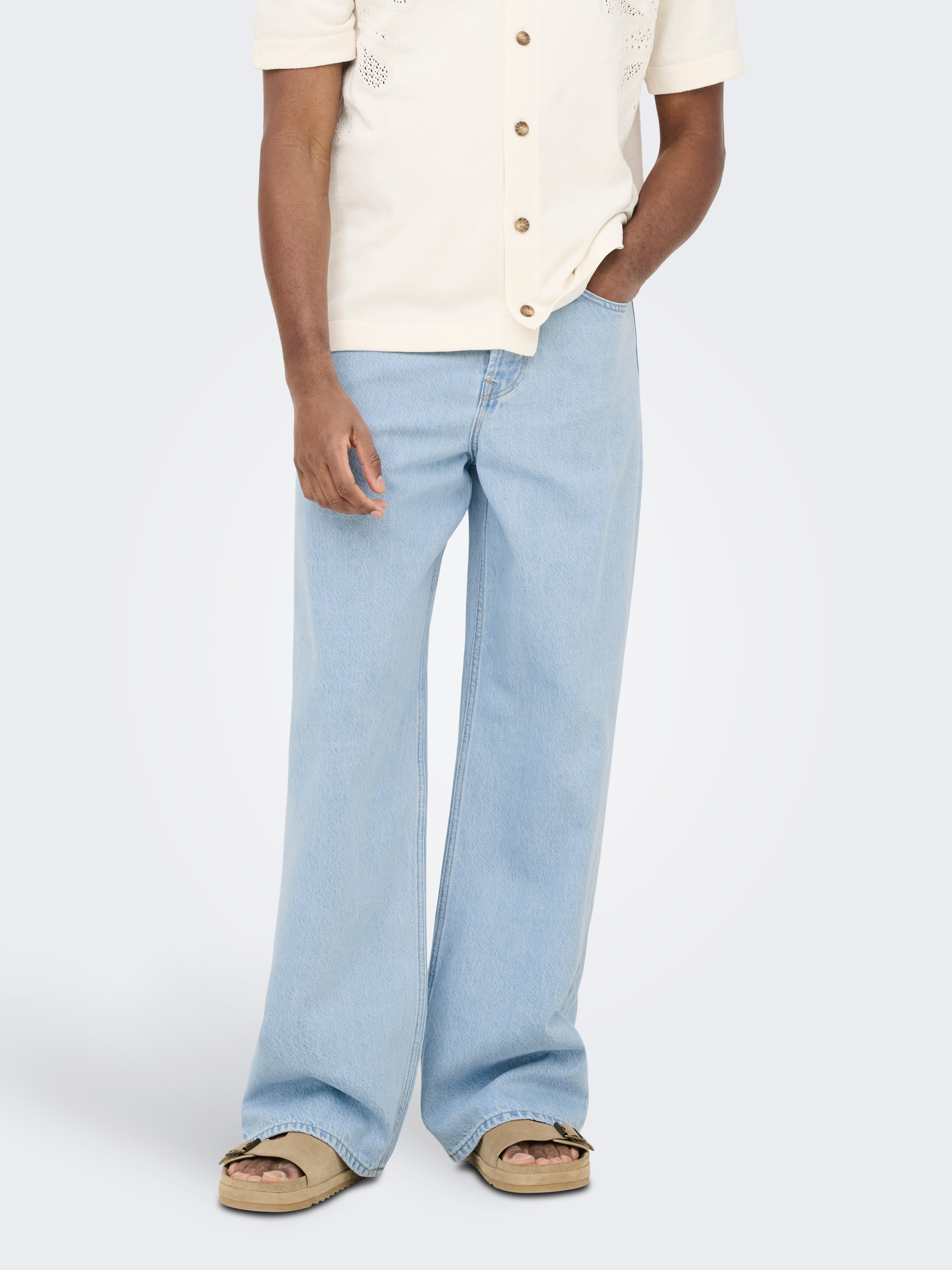 Onsremi Mid Rise Weiter Beinschnitt Jeans