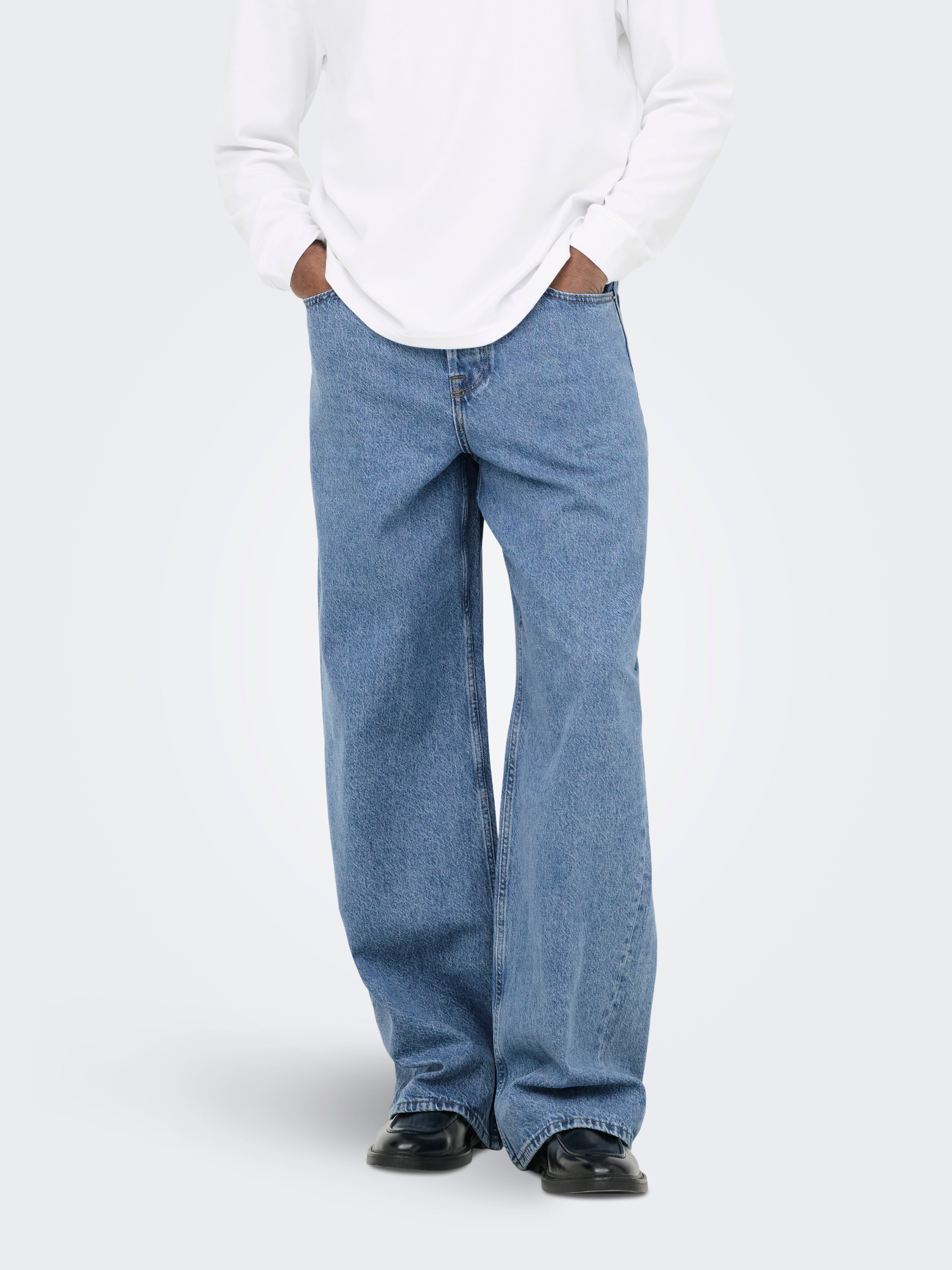 Onsremi Mid Rise Weiter Beinschnitt Jeans