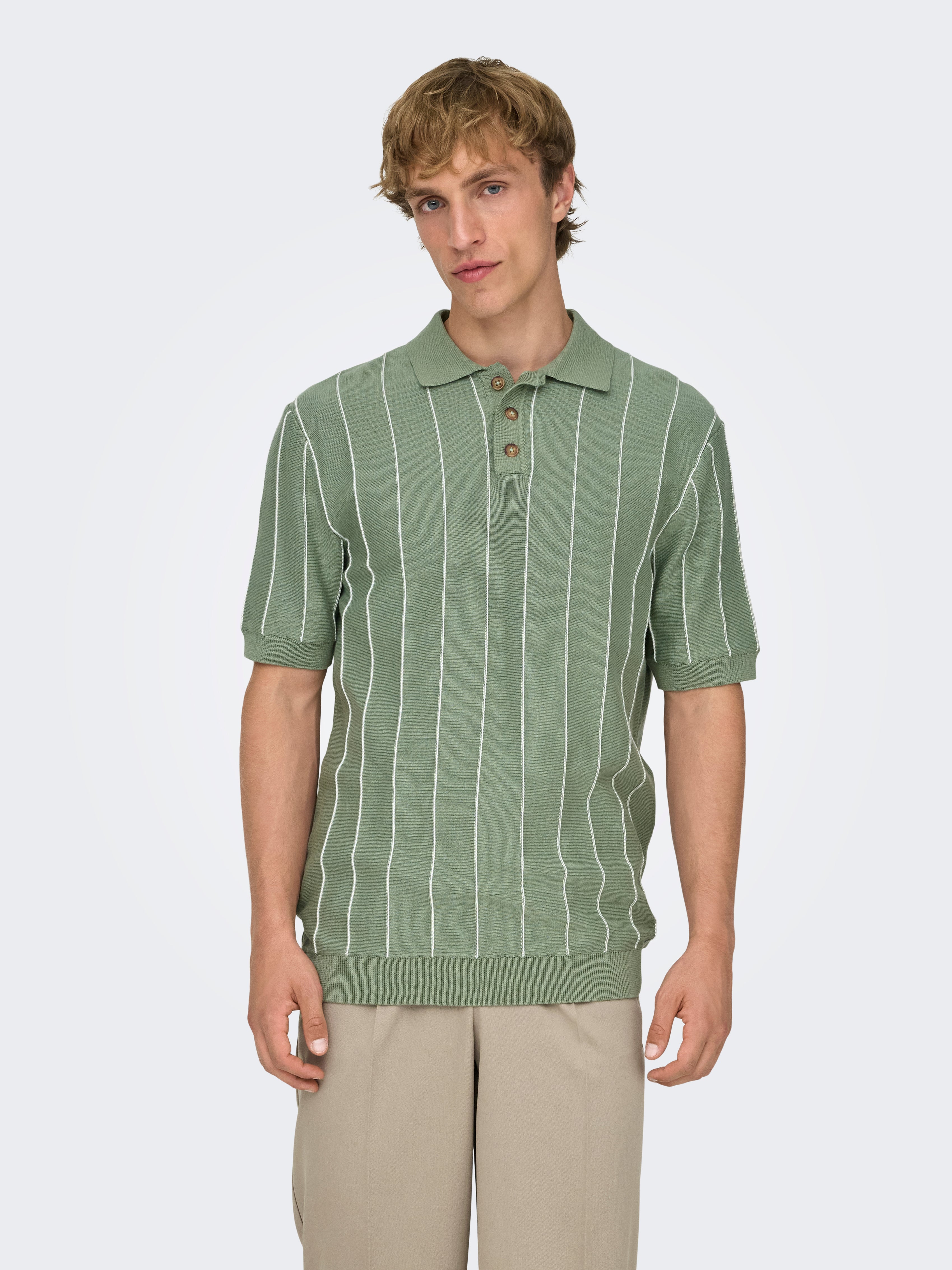 Onssaim Gestricktes Poloshirt