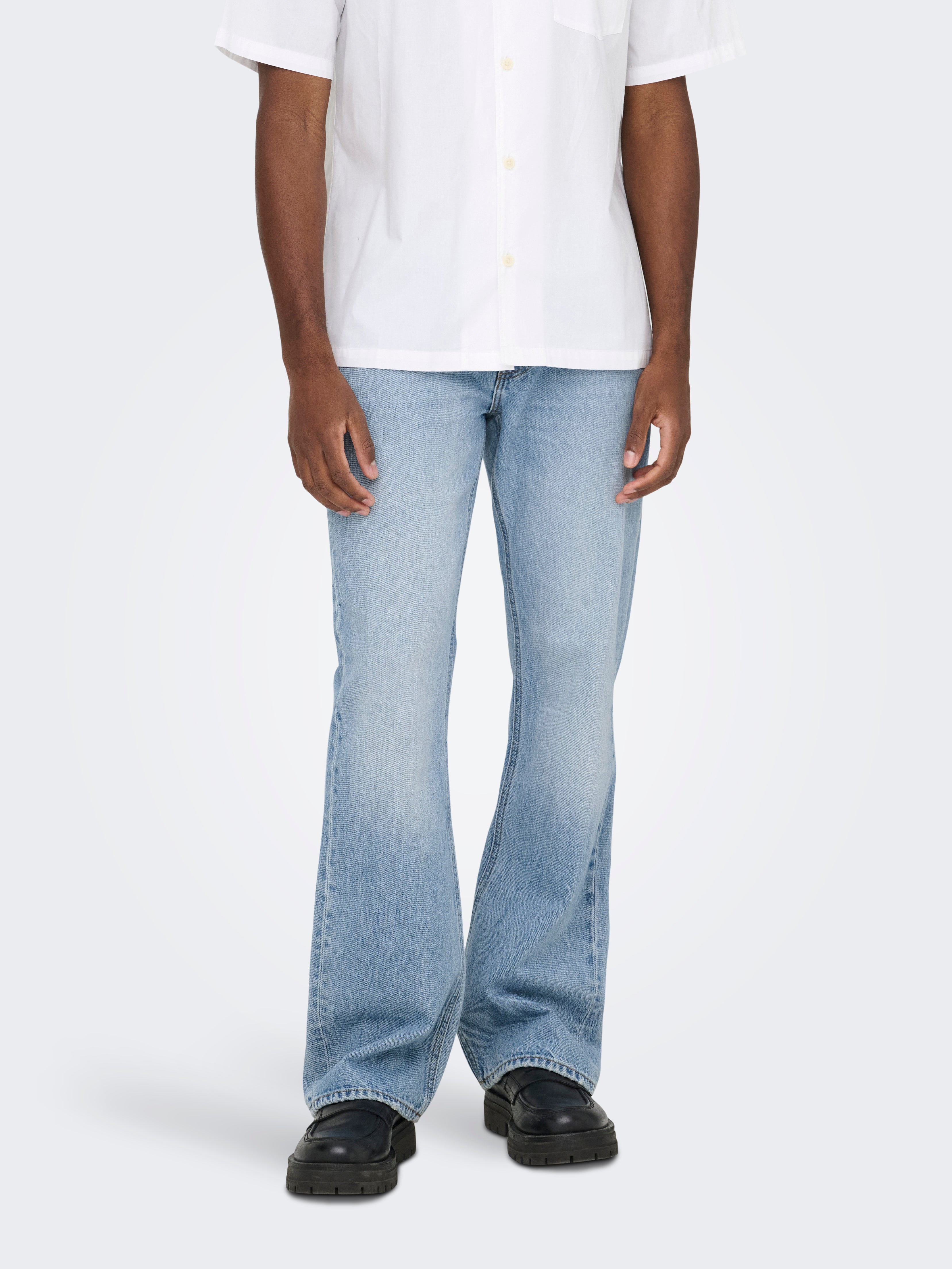 Onsgibb Mid Rise Ausgestellt Jeans