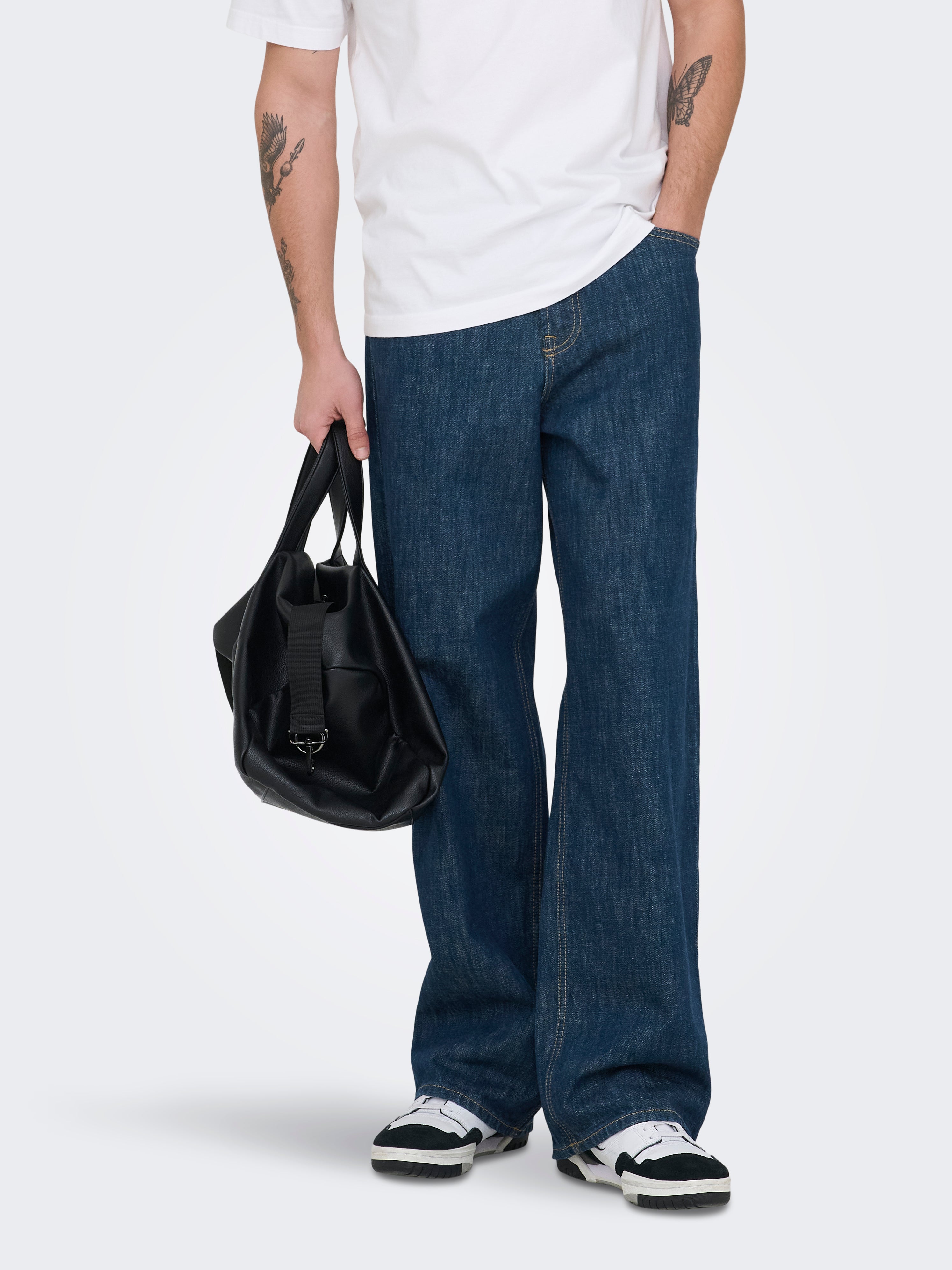 Onsremi Mid Rise Weiter Beinschnitt Jeans