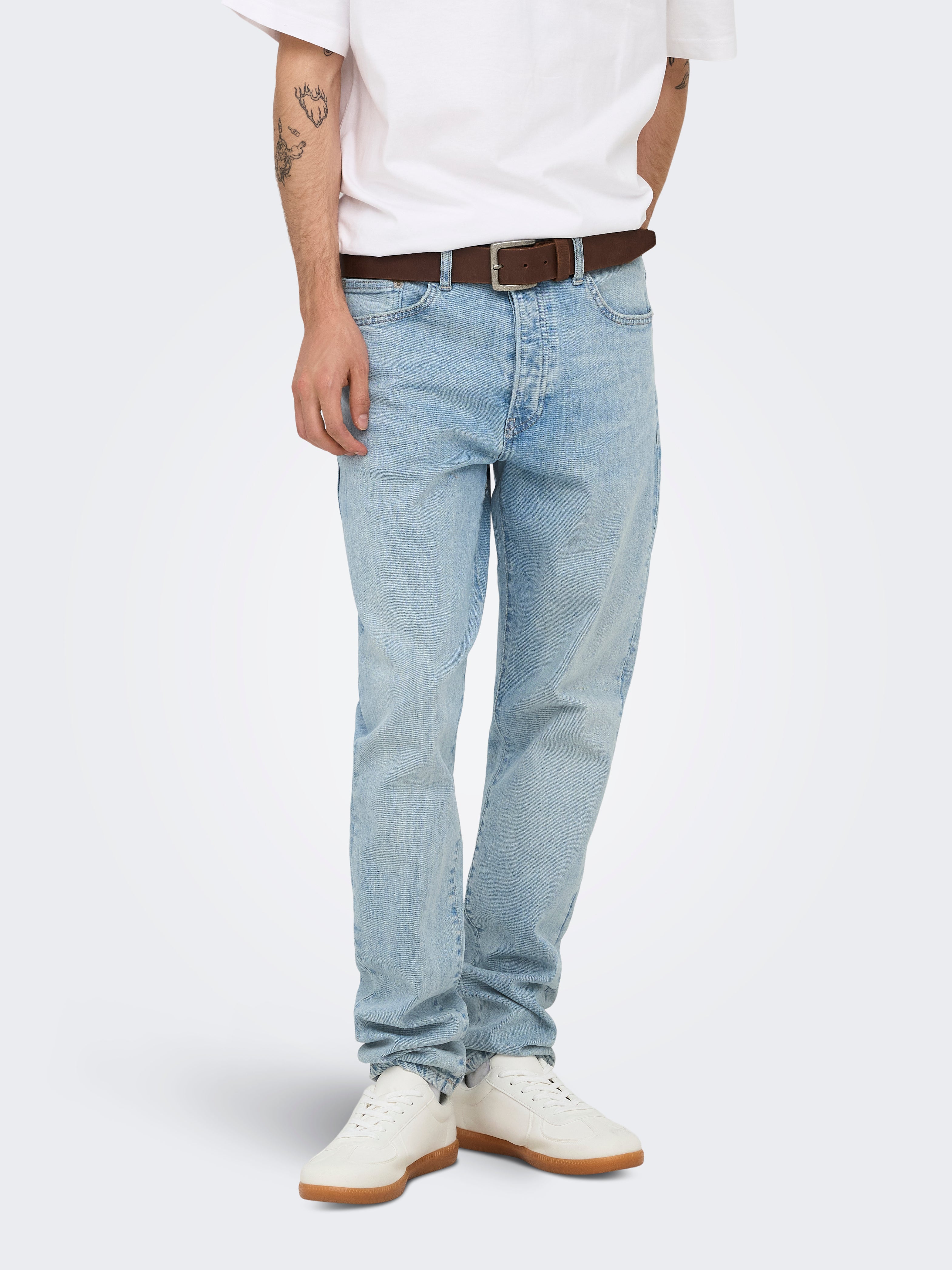 Onsyoke Mid Rise Verjüngt Stretch Jeans