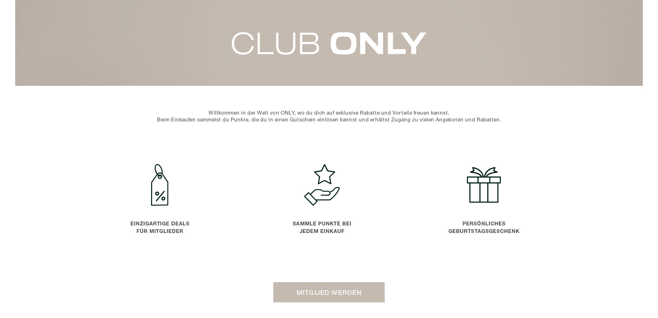 Club ONLY | Jetzt anmelden im ONLY Kundenclub werden!