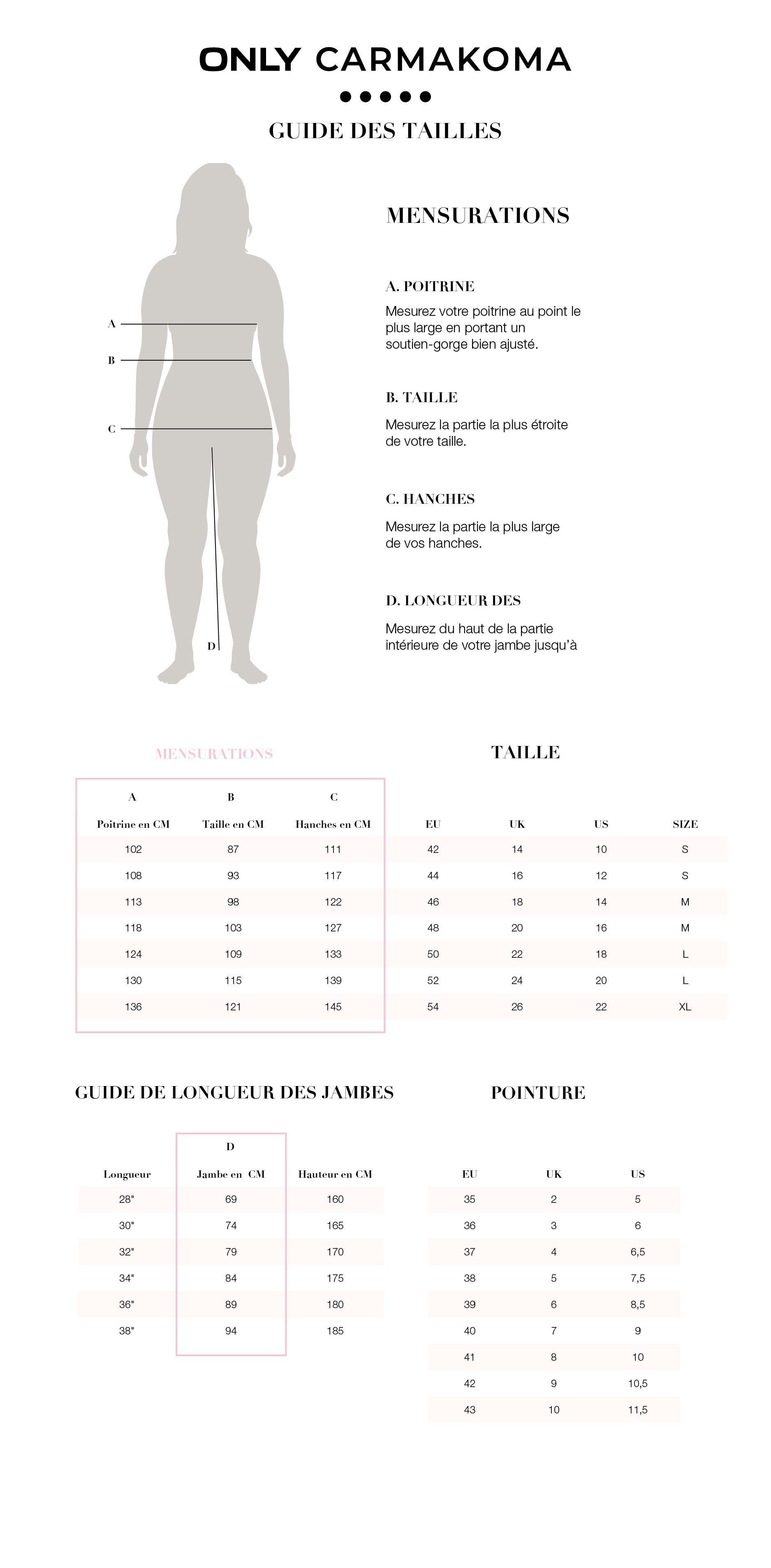 Guide Jean Taille 30 Equivalence Tableau Tour De S Taille Femme En