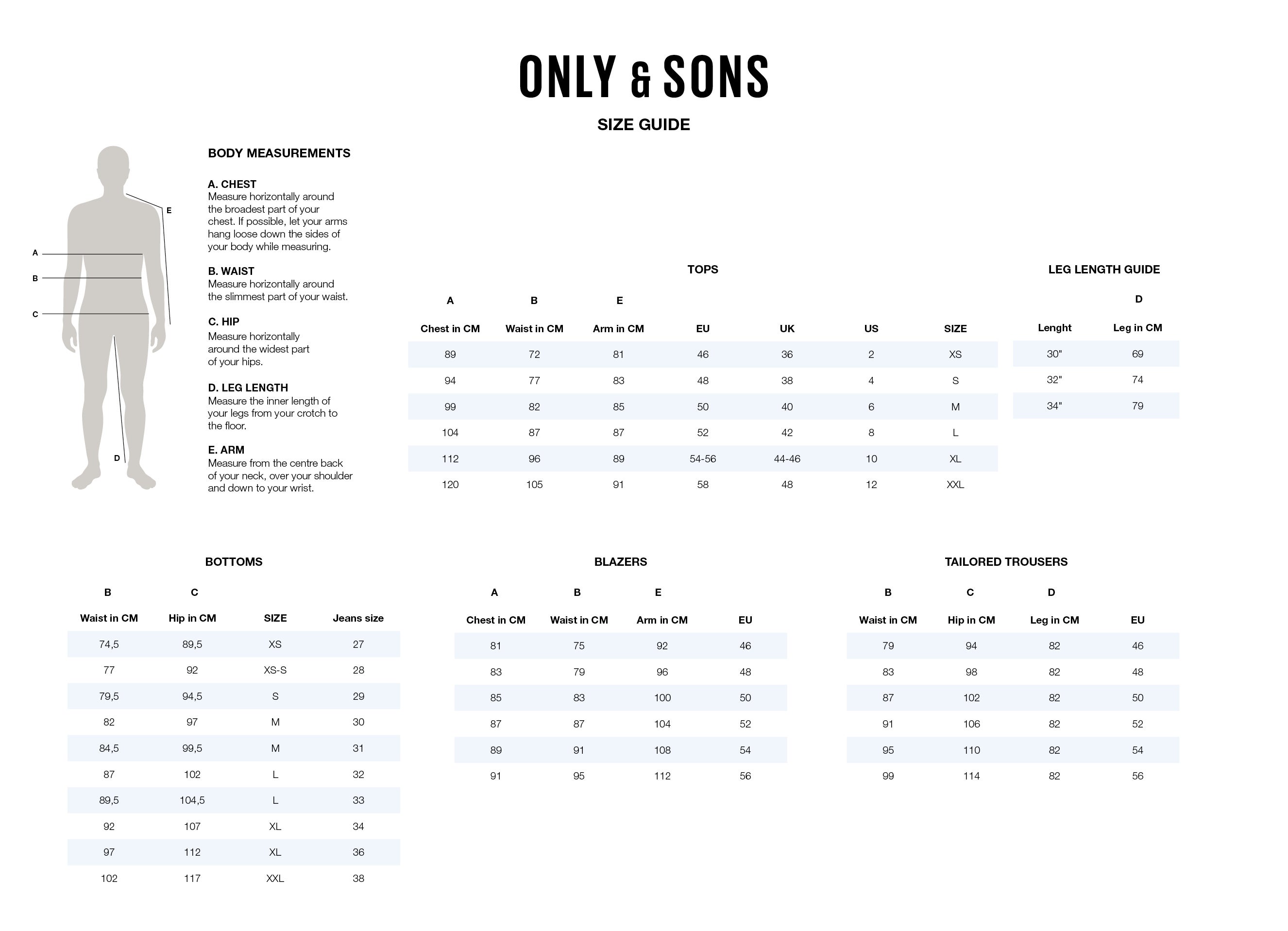 Marks and spencer mens fashion jeans size guide